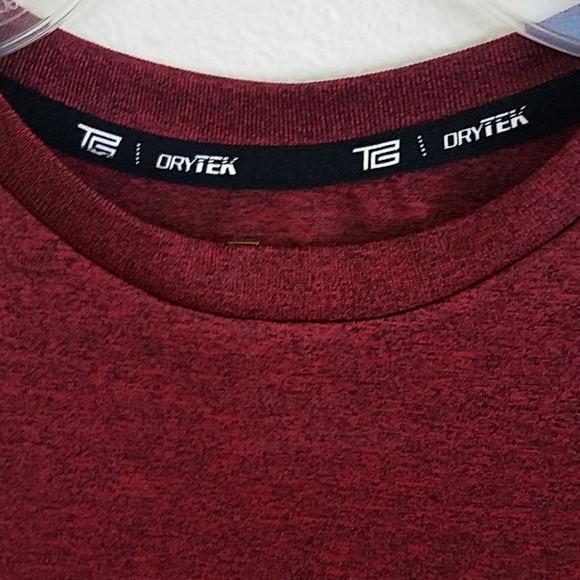 Tek Gear DryTek Burgundy T-Shirt XL 18/20 - Picture 2 of 5